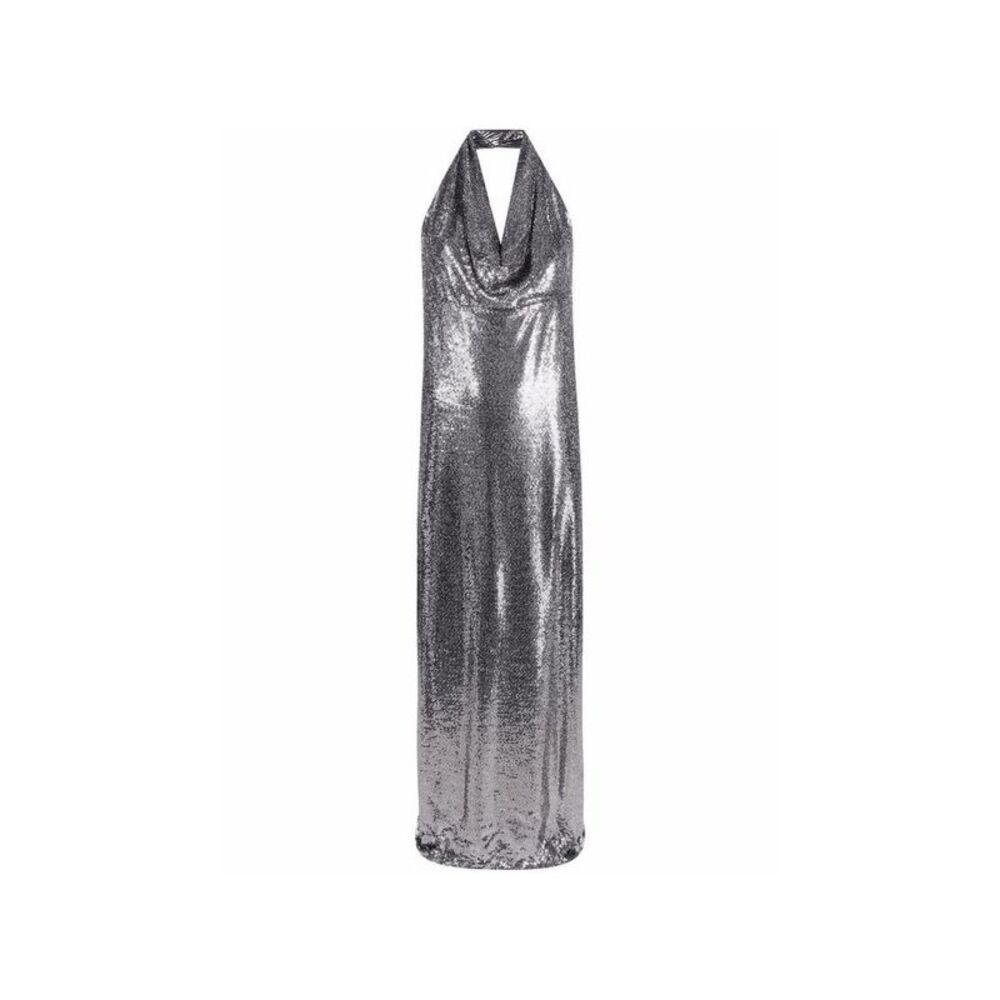 BLANCA VITA Silver Elastane Cocktail Women's Dress